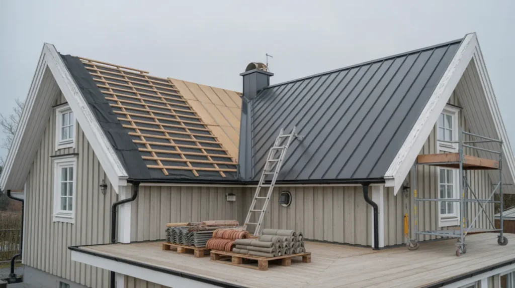 takbyte i villa materialval kostnad taks kerhet och rot avdrag steg f r steg
