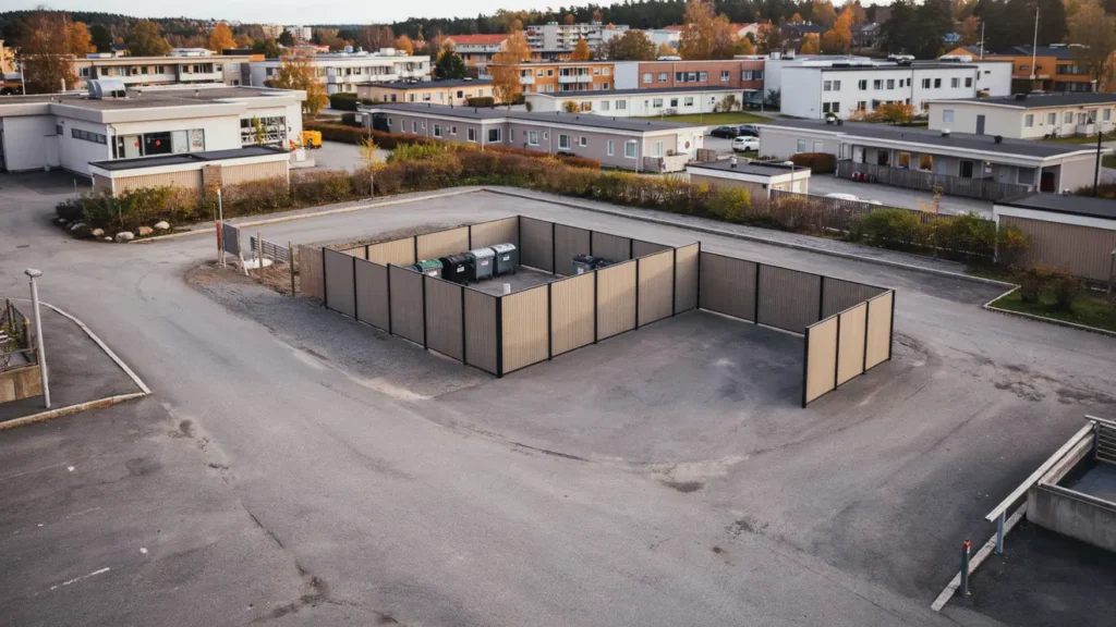 ombyggnad av staket till sk rmv gg vid avfallsstation i flemingsberg